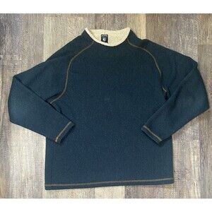 KUHL Alpaca Fleece Crewneck Pullover Sweater Men’s XL Blue Outdoor Layer